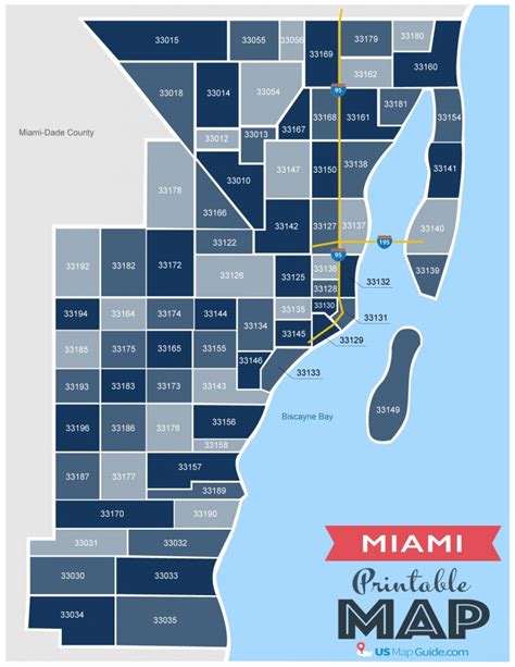 MAP Miami Dade Zip Code Map